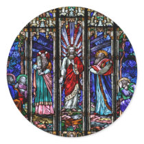 Transfiguration of Jesus Christ Stained Glass Art Stickers