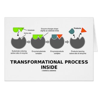Transformational Process Inside (Enzyme Substrate) Greeting Cards