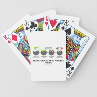 Transformational Process Inside Induced-Fit Model Bicycle Card Deck