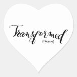 Transformed Custom Heart Sticker