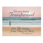 Transformed into His Image Bible, Girl on Beach Postcard