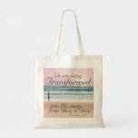 Transformed into His Image Bible, Girl on Beach Tote Bag