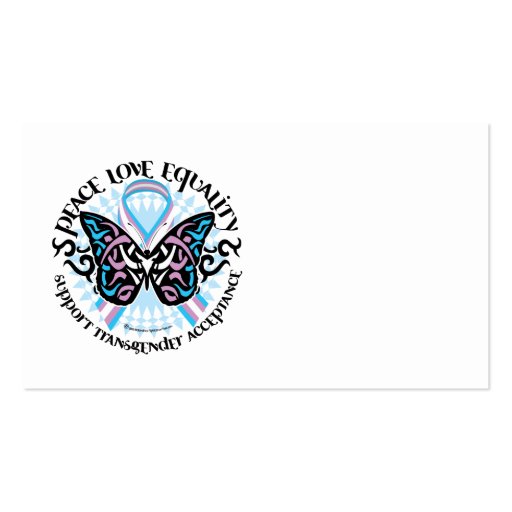 Transgender Butterfly Tribal Business Card (front side)