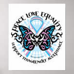 Transgender Butterfly Tribal posters