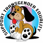 Transgender Equality Dog Acrylic Cut Out