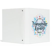 Transgender Equality Lotus 3 Ring Binder