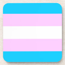 Transgender flag coaster