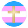 Transgender for Christ Round Sticker