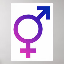 Transgender Hermaphrodite Gender Pride Symbol Print