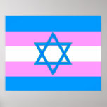 Transgender Jewish Pride Flag Poster