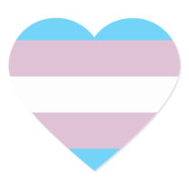 Transgender Pride Flag Sticker Sheet (Heart)