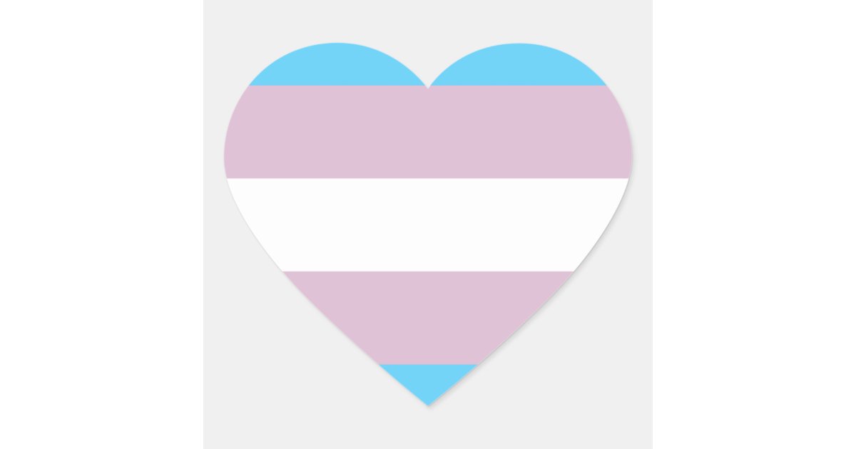 Transgender Pride Flag Stickers Heart Zazzle 7563