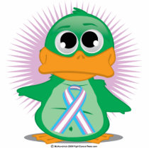 Transgender Ribbon Duck Photo Sculpture