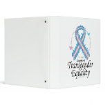 Transgender Ribbon Of Butterflies Vinyl Binder