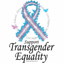 Transgender Ribbon Of Butterflies Acrylic Cut Out