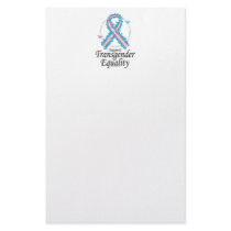 Transgender Ribbon Of Butterflies stationery
