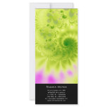 Transience · Fractal Art · Green & Pink Rack Card Template