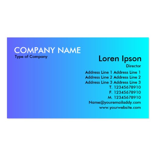 Transition - Blue to Cyan Business Cards