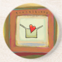 Transitions acceptance change hopeful art coasters