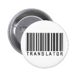 Translator Barcode Pinback Button