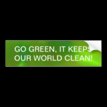Translucent green bumper stickers