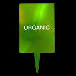 Translucent green cake picks
