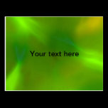 Translucent green postcards