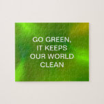 Translucent green puzzles