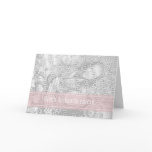 Translucent Pink Girls Birth Announcement Cards