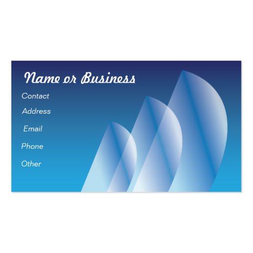 Translucent Tri-Sail Business Cards (front side)