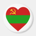 Transnistria Flag Heart Magnets