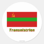 Transnistrien Flagge mit Namen Sticker