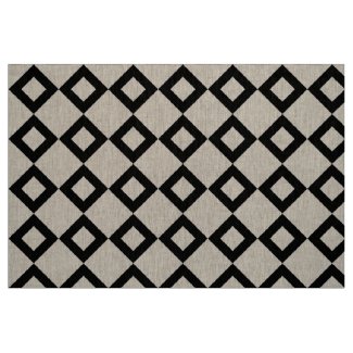 Transparent and Black Diamond Pattern Fabric