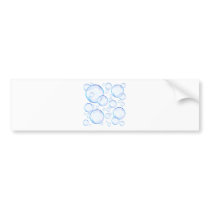 Transparent blue soap bubbles bumper sticker