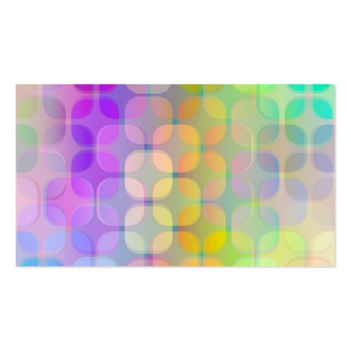 transparent colorful retro pattern, Name, Addre... Business Cards (back side)