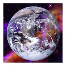 Transparent Earth In Nebula posters