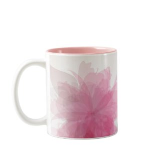 Transparent flowers mug mug