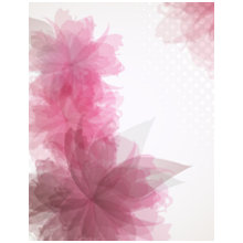 Transparent flowers postcard postcard