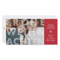 Transparent Frohe Weihnachten in Red Photo Card