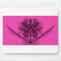 Transparent pink flower petals mouse pad