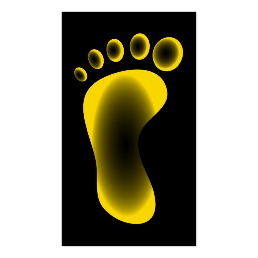 Transparent Yellow Foot Business Card Template (back side)