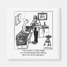 Transplant All Body Parts Fridge Magnet