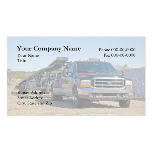 Transport Business Card (front side)