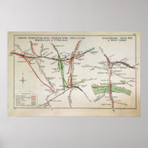 Transport map of London, c.1915 Posters