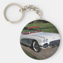 Transportation 077,classic cars,corvette,a classic key chain
