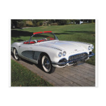 Transportation 077,classic cars,corvette,a classic postcards