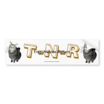 "Trap, Neuter, Return" tabby cat bumper sticker bumper stickers by TraceElements "Trap, Neuter, Return" tabby cat bumper sticker bumper stickers