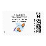 trap shooting fanatoc postage stamp
