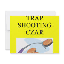 TRAP shooting joke invitations
