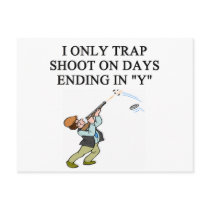 TRAP shooting joke postcards
